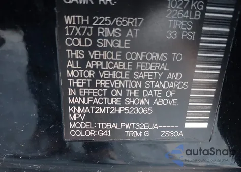 2017 Nissan Rogue S from USA, damaged, VIN KNMAT2MT2HP523065